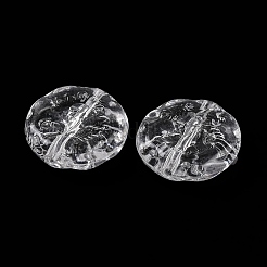 透明なアクリルビーズ  フラットラウンド  透明  18x5.5mm  穴：1.8mm  約382個/500g&nbsp;OACR-M011-19