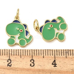 Rack Plating Brass Enamel Charms&nbsp;KK-K392-09G