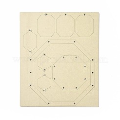 DIY八角形風鈴作りキット  1個の木板入り  1枚のカードの綿糸と1本のプラスチックの編み針  クラフトを描く子供たちのために  ミックスカラー  糸と針：ランダムな色&nbsp;DIY-A029-02