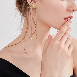1 Pair Ion Plating(IP) 304 Stainless Steel Bowknot Stud Earrings&nbsp;EJEW-SZ0002-07