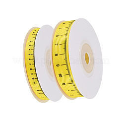 2ロール2種類のスタイルのポリエステル定規  目盛りテープ  フラット  きいろ  3/8~5/8インチ（10~16mm）  約10.00ヤード（9.14m）/セット  1ロール/セット&nbsp;OCOR-TA0004-24A