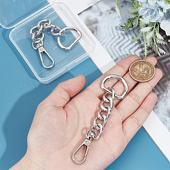 2Pcs Aluminum & Iron & Zinc Alloy Oval Link Purse Strap Extenders&nbsp;FIND-UN0003-19P