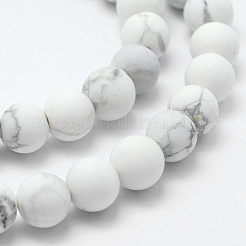 Natural Howlite Beads Strands&nbsp;X-G-F518-22-8mm