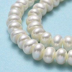 天然養殖淡水パールビーズ連売り  ラウンド  リネン  4.5x4.5x3.5mm  穴：0.5mm  約115~117個/連  16.22''（41.2センチメートル）&nbsp;PEAR-A005-04C-01