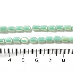 電気メッキガラスビーズセット  多面カット  ABカラー  コラム  アクアマリン  4x5~6mm  穴：1mm  約80個/連  40~48cm&nbsp;EGLA-D031-01F
