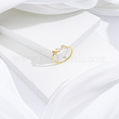 女性用レター真鍮ラインストーンオープンカフリング1個  文字x  内径：17~18mm&nbsp;AJEW-LP0004-47X-G