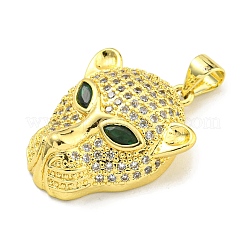 Brass Micro Pave Cubic Zirconia Pendants&nbsp;KK-K354-13I-G
