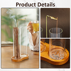 Glass Incense Holder&nbsp;AJEW-WH0410-193B