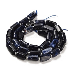 天然石ソーダライトビーズ連売り  シードビーズで  ファセット列  9~11x6~7.5x6~7.5mm  穴：1.2mm  約30個/連  15.16~15.55インチ（38.5~39.5cm）&nbsp;G-G068-A04-01