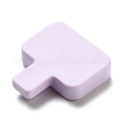 オペーク樹脂カボション  幸せという言葉が書かれた道路標識  ライラック  20x19x5mm&nbsp;CRES-P025-A02