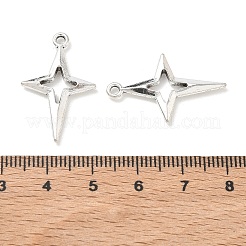 合金のチベット風チャーム  スターのチャーム  アンティークシルバー  27.5x17x2.5mm  穴：1.8mm&nbsp;PALLOY-A037-01B-AS