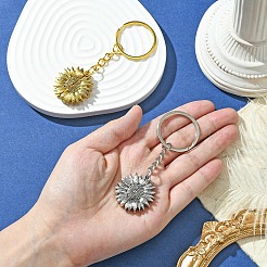 花の合金ペンダント  鉄パーツ  アンティーク黄金  8.7cm&nbsp;KEYC-YW00061-01