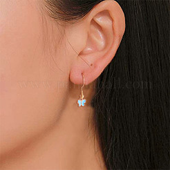 ライトゴールドプレートアロイエナメルチャーム  蝶  ミックスカラー  8x8.3x1.5mm  穴：1.2mm  30個/セット&nbsp;PALLOY-CJ0007-05