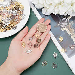 140個7スタイルアロイペンダント  クローバー  DIYクラフト用  ジュエリー作りアクセサリー  ミックスカラー  20個/スタイル&nbsp;PALLOY-PH0001-94