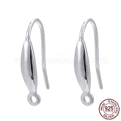 925スターリングシルバーピアスフック  銀  15.5~16.5x9x3.3mm  穴：1.2mm  20ゲージ  ピン：0.8mm&nbsp;STER-E062-03S