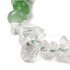 Natural Quartz Crystal & Green Aventurine Beads Strands&nbsp;G-L610-A01-01