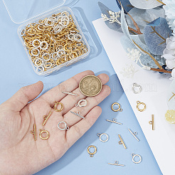 100セット2色アロイマンテル  カドミウムフリー＆鉛フリー  アンティークシルバー＆アンティーク金色  リング：約14x11x2mm  穴：2mm  バー：19x5.5x2mm  穴：2mm  50セット / カラー&nbsp;FIND-UN0015-86