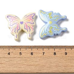 不透明樹脂デコデンカボション  キラキラ蝶  ミックスカラー  27.5x25.5x6mm&nbsp;RESI-H165-04