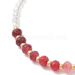 Dyed Natural Malaysia Jade & Glass Beaded Bracelets for Women&nbsp;BJEW-JB13076-01