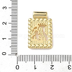 Brass & Plastic Pearl Pendants&nbsp;KK-L269-01G-04