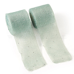2Rolls Polyester Hot-fix Rhinestone Raw Edges Ribbon&nbsp;OCOR-TA0003-95A