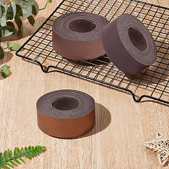 3ロール 3色フラットPUレザーコード  靴バッグ縫製パッチワークdiyクラフトアップリケ  ミックスカラー  2.5x0.13cm  1ロール/色&nbsp;LC-GF0001-15A