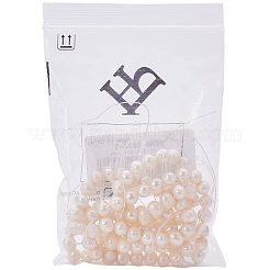 天然な培養された淡水パールビーズ  グレードA  ポテト  ベージュ  6~7.5x6.5~9.5x6.5~7.5mm  穴：0.8mm  約49~56個/連  12.91~14.13インチ（32.8~35.9cm）&nbsp;PEAR-PH0001-02