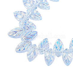 Electroplate Transparent Glass Beads Strands&nbsp;EGLA-N056-03A-09