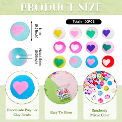 100Pcs Handmade Polymer Clay Beads&nbsp;CLAY-TA0001-82B
