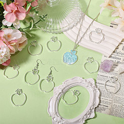 24Pcs Alloy Pendant Cabochon Settings&nbsp;FIND-CA0011-57S