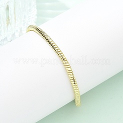 真鍮製スネークチェーンブレスレット（男性・女性用）  18KGP本金メッキ  19.5x0.28cm&nbsp;BJEW-G736-05G