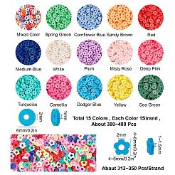 16 Strands 16 Styles Handmade Polymer Clay Beads&nbsp;CLAY-SC0001-24