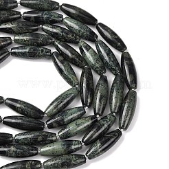 天然カンババジャスパービーズ連売り  ライス  40.5~41.5x14~14.5mm  穴：1.2mm  約9個/連  15.20''~15.55''（38.6~39.5センチメートル）&nbsp;G-L654-G06-01