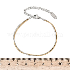304 Stainless Steel Snake Chain Bracelets for Women&nbsp;BJEW-Z108-01GP