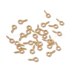 真鍮ネジアイピンペグベイル  DIYジュエリー作りの工芸品  18KGP本金メッキ  8x4x1mm  穴：1.8mm  ピン：1.2mm&nbsp;KK-A171-23G