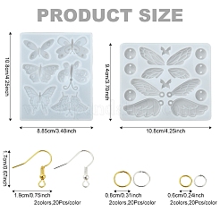 DIY Butterfly Pendant Silicone Molds for DIY Earring Making&nbsp;DIY-YW0009-84