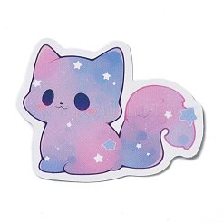 50 個の PVC 防水猫ステッカー  スーツケース用  スケートボード  冷蔵庫  ヘルメット  携帯電話のシェル  猫の形  43~70x41~74x0.2mm&nbsp;STIC-D001-01D