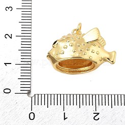 Brass Micro Pave Cubic Zirconia Pendants&nbsp;KK-L209-090G