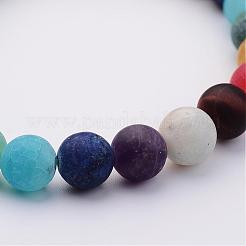 Natural Amazonite & Gemstone Beads Stretch Bracelets&nbsp;BJEW-JB02509-04