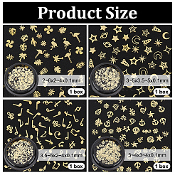 4 Boxes 4 Styles Brass Cabochons&nbsp;MRMJ-OC0003-94