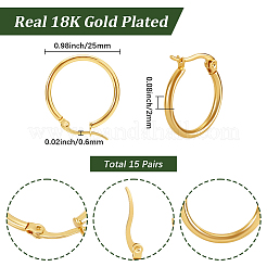 201 Stainless Steel Hoop Earrings with 304 Stainless Steel Pins for Women&nbsp;EJEW-SC0001-99A