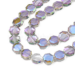 Electroplate Translucent Glass Beads Strands&nbsp;EGLA-N002-27-D01