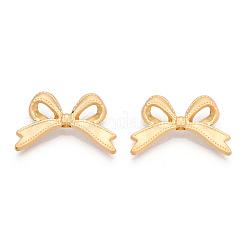合金とスプレー塗装のペンダント  蝶結び  ナバホホワイト  16x25.5x4.5mm  穴：2.2mm&nbsp;PALLOY-N176-19