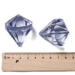 カーテン用の透明アクリルパーツ  多面カット  ドロップ  ミックスカラー  44x36mm  穴：3mm  約20~21個/485~500g&nbsp;TACR-PL673-M