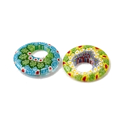Handmade Millefiori Glass Beads&nbsp;LAMP-A155-01G