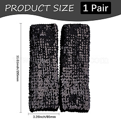 Elastic String with Plastic Glitter Oversleeve&nbsp;AJEW-WH20080-42A