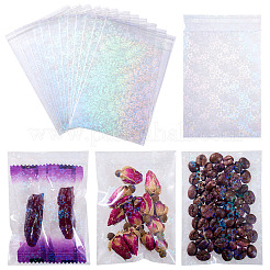 両面レーザー長方形PEセロハンバッグ50個  トップシールバッグ  セルフシール袋  花  11.1x6.5x0.03cm&nbsp;ABAG-TAC0013-14C
