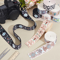 24ヤード8カラーのポリエステルリボン  刺繍チロリアンテープ  ジャカードリボン  服飾材料  ミックスカラー  1-1/2インチ（38mm）&nbsp;OCOR-PH0006-61