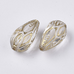 Transparent Plating Acrylic Beads&nbsp;X-PACR-T011-03