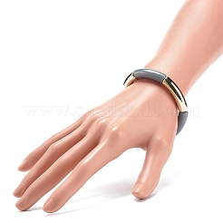Acrylic Curved Tube Beaded Stretch Bracelet for Women&nbsp;BJEW-JB08439-04